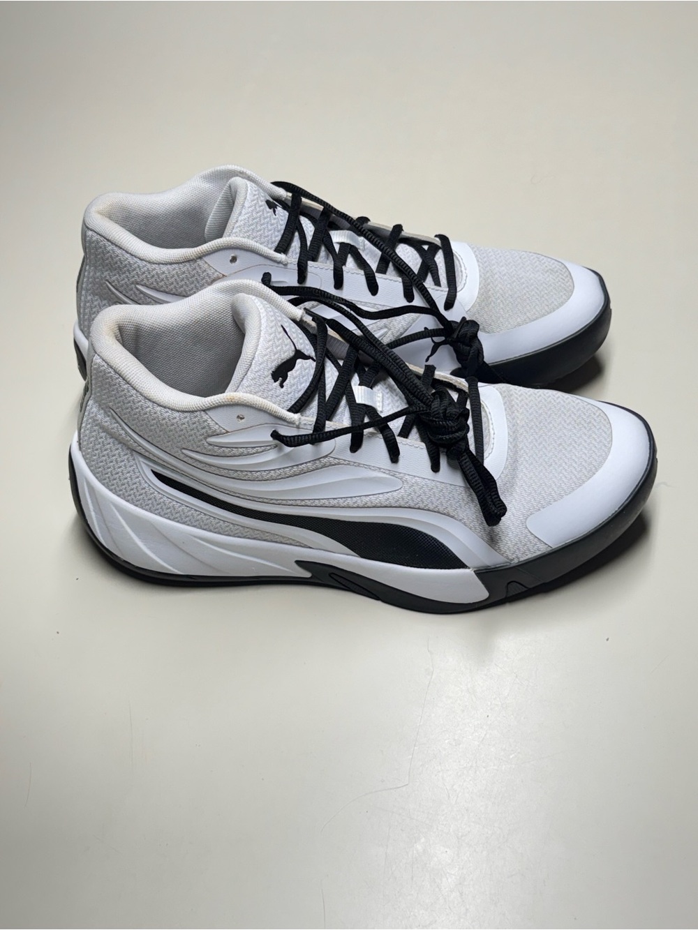 Puma White and Black Men's Athletic Sneakers